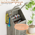 Pet  Food Storage with Raised Bowls Feeding Station