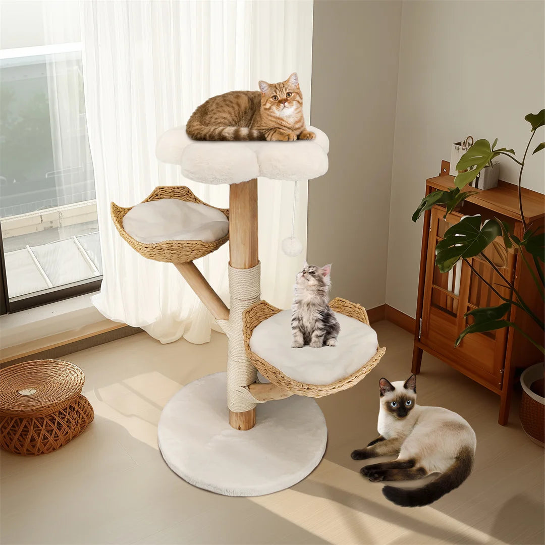 Modern Cat Tree with Scratching Post