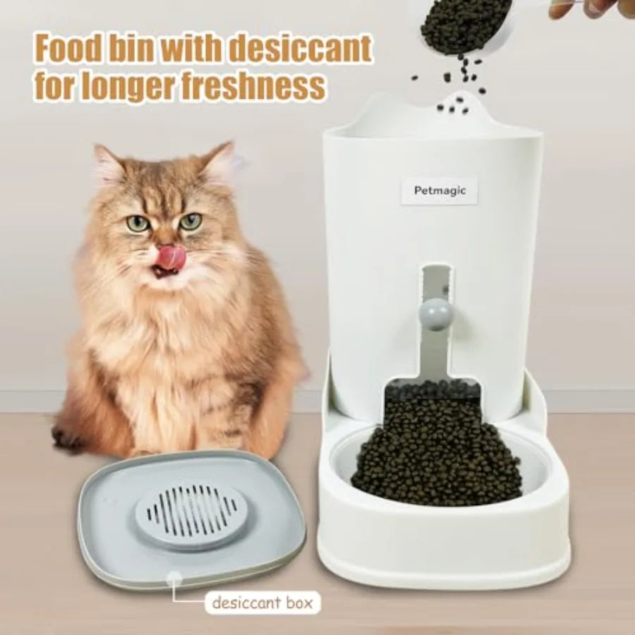 Gravity Cat Feeder and Water Bowl Set.