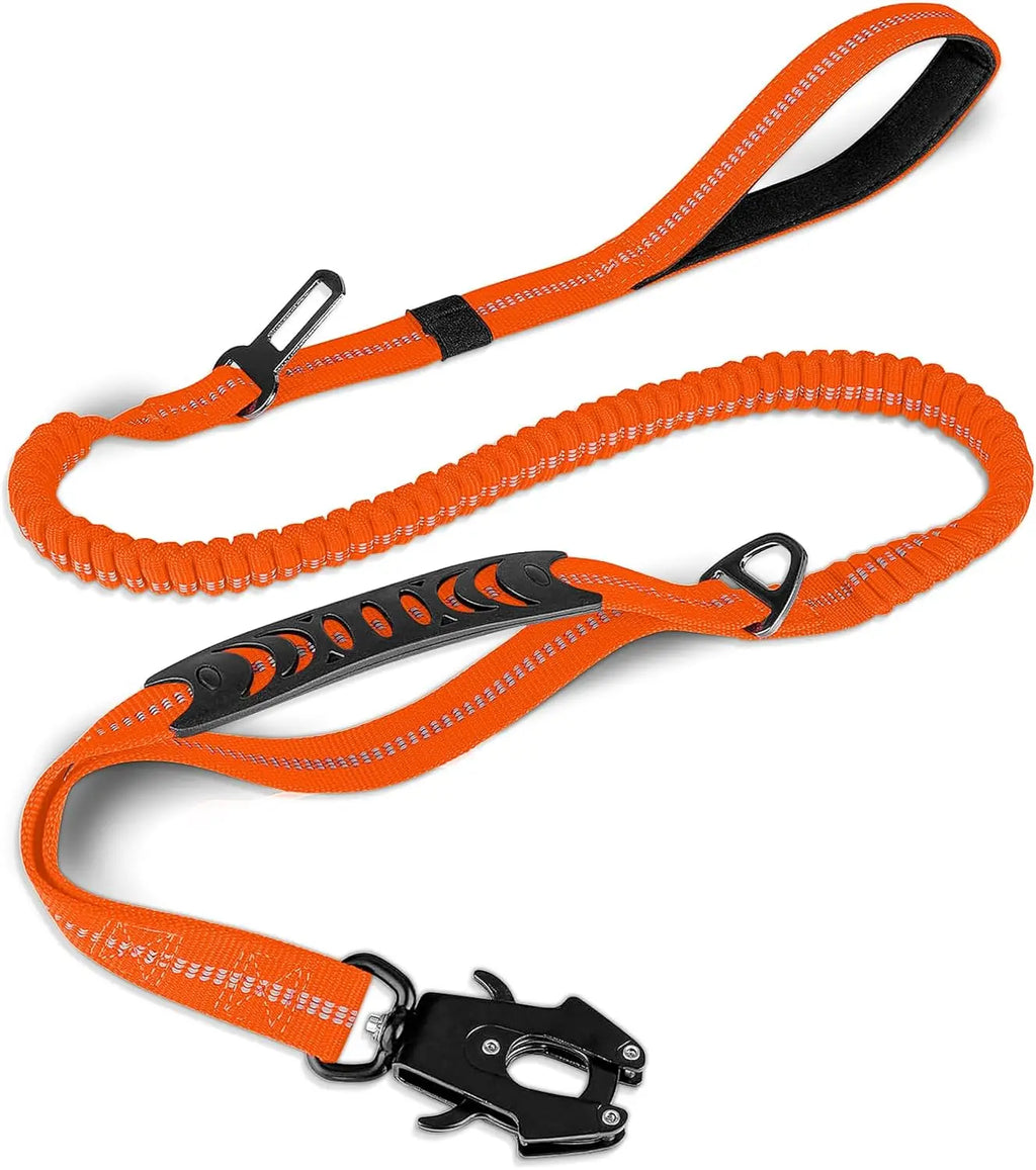 Reflective Shock Absorbing Pet Leashes with Car Seatbelt