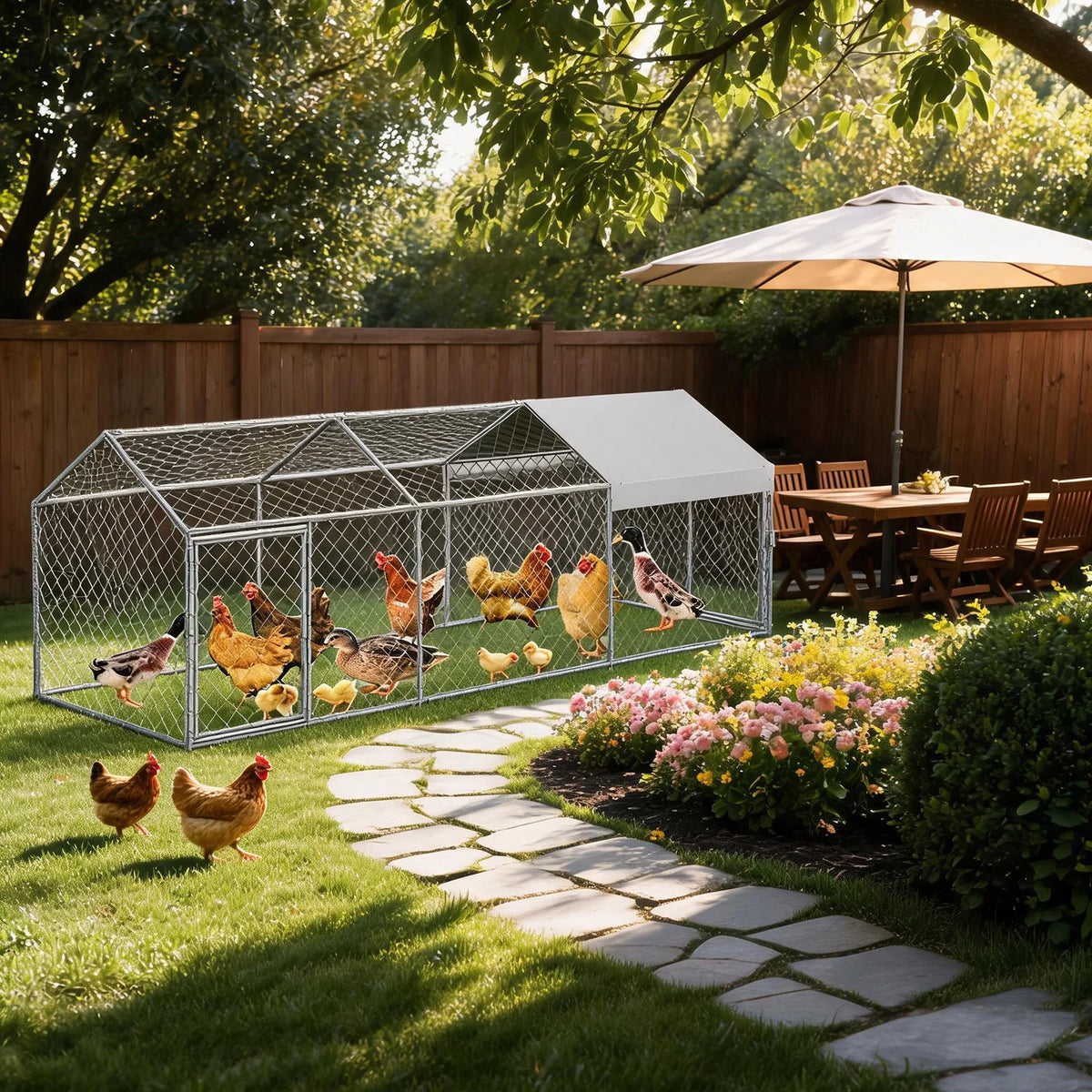 Portable Poultry Cage For Ducks and Rabbits