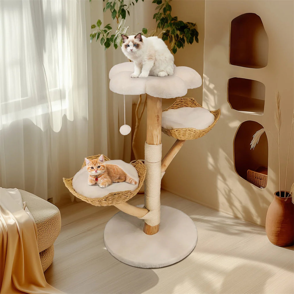 Modern Cat Tree with Scratching Post