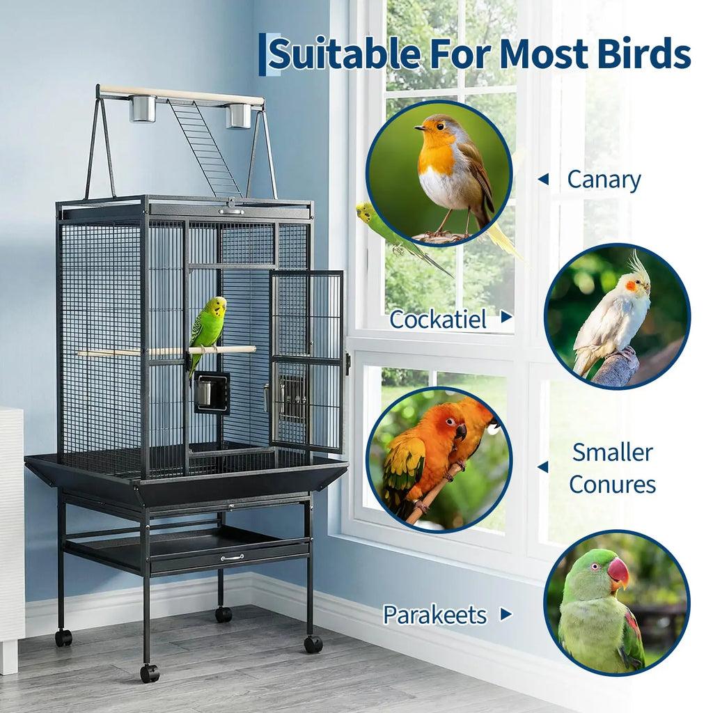 Extra Large Bird Cage with Rolling Stand
