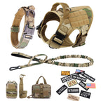 Military Dog Harness Collar Leash Bags Patches