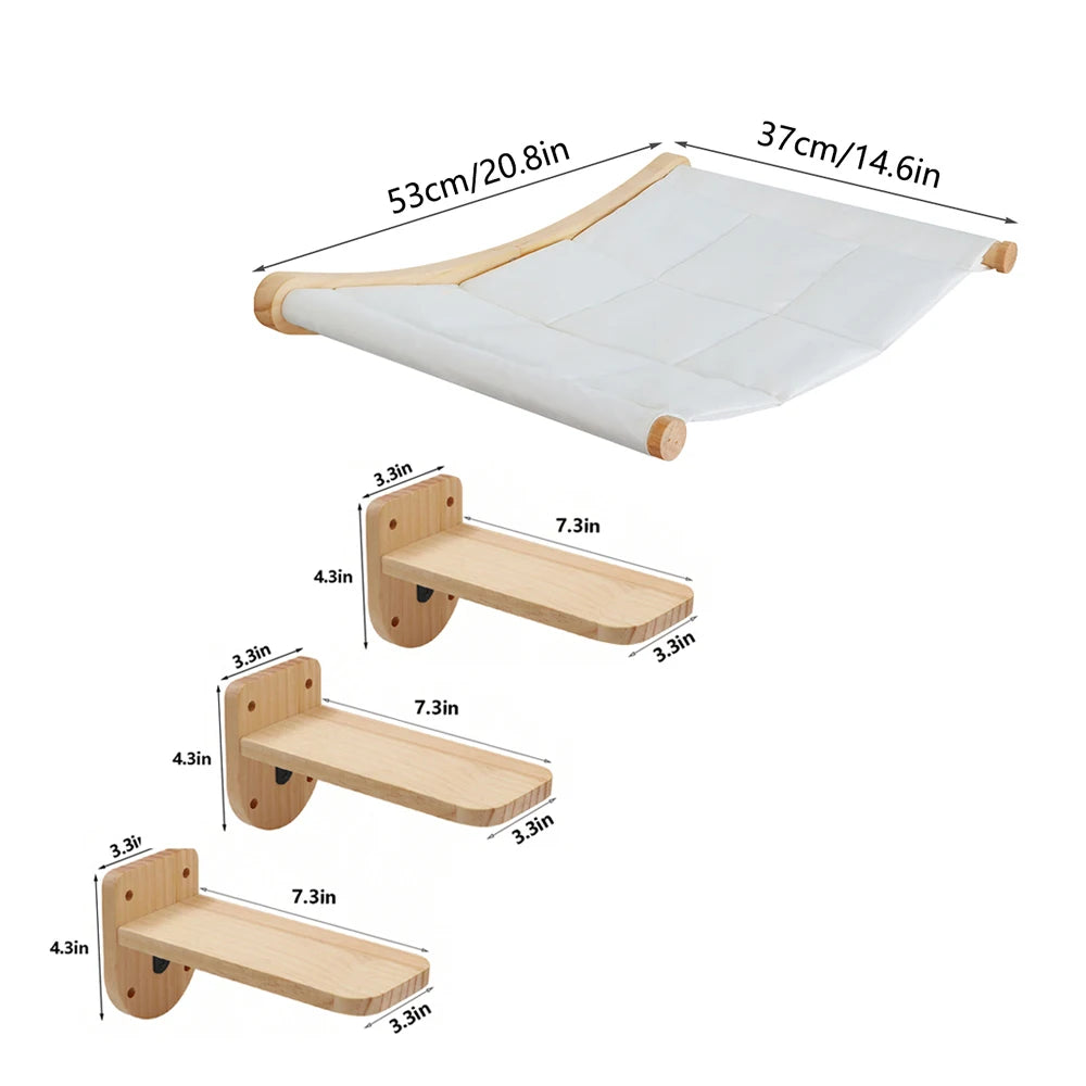 Wall-Mounted Cat Hammock Set