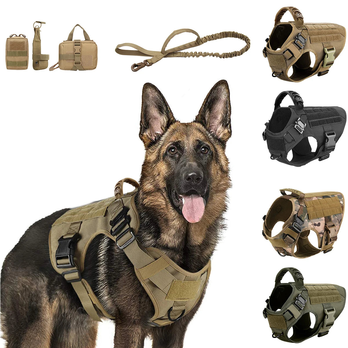 Large Dog Harness and Leash for Training, Walking