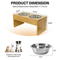 Wooden Elevated Double Dog Bowls
