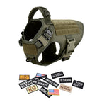 Military Dog Harness Collar Leash Bags Patches