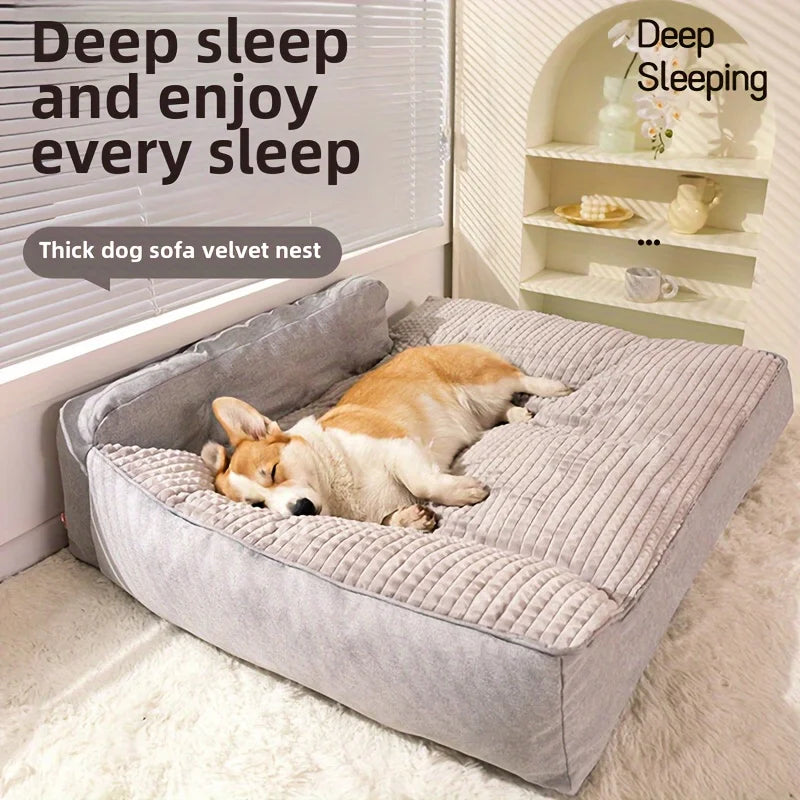 Pet Bed with Removable Washable Cushion