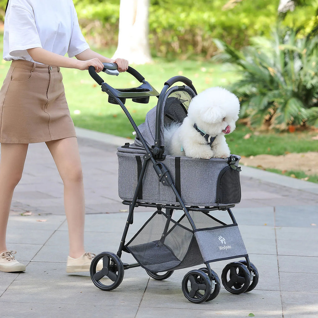 3-in-1 Pet Stroller with Removable Carrier