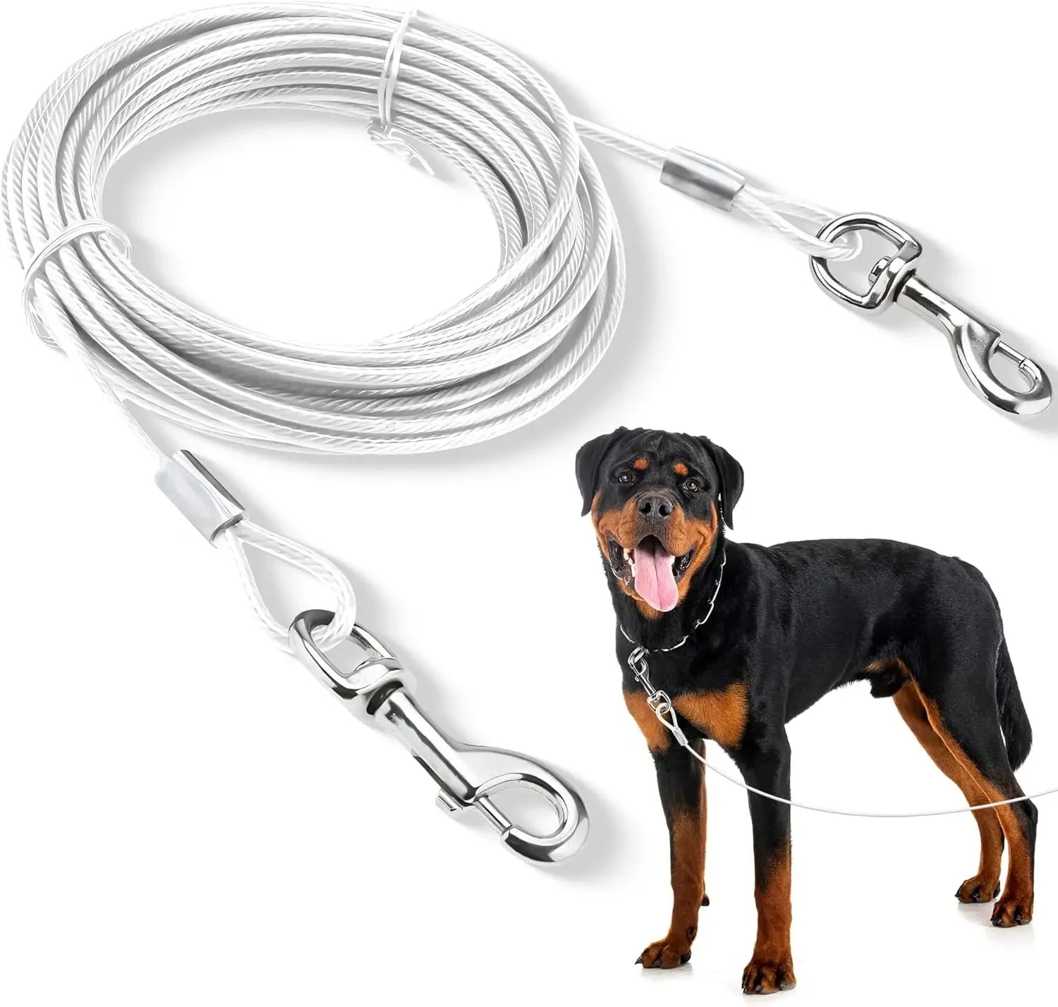 Double-headed Dog Leash with metal buckle