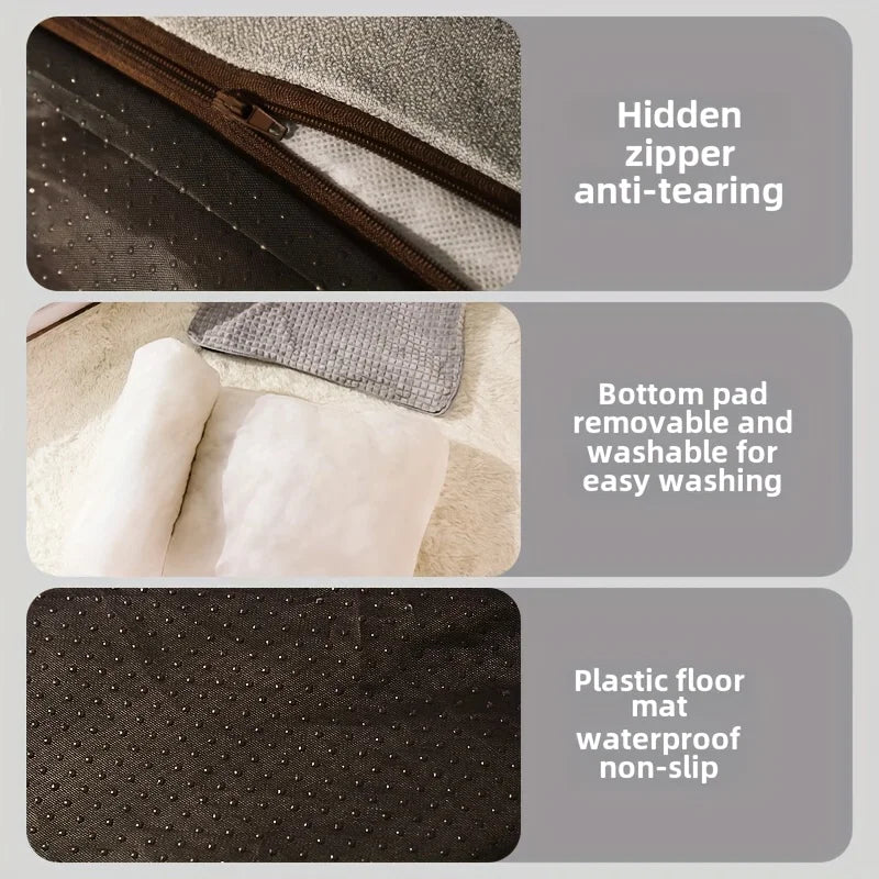 Pet Bed with Removable Washable Cushion
