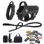 Military Dog Harness Collar Leash Bags Patches
