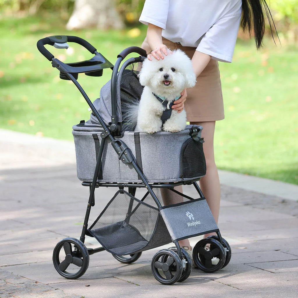 3-in-1 Pet Stroller with Removable Carrier