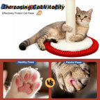 Cat Scratching Post with Hanging Toys 

39“ Tall Carousel Cat Scratching Post with Hanging Toys Cat Tree Tower with Rotating Top 17.7" Stable Base Interactive Toys For Indoor Kittens and Adult Cats Climbing