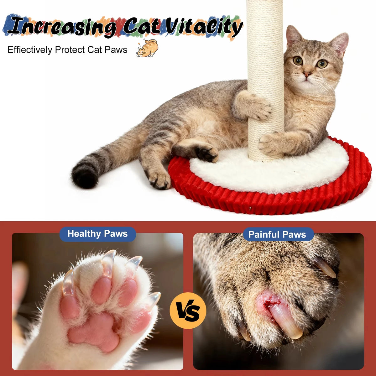 Cat Scratching Post with Hanging Toys 

39“ Tall Carousel Cat Scratching Post with Hanging Toys Cat Tree Tower with Rotating Top 17.7" Stable Base Interactive Toys For Indoor Kittens and Adult Cats Climbing