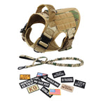 Military Dog Harness Collar Leash Bags Patches