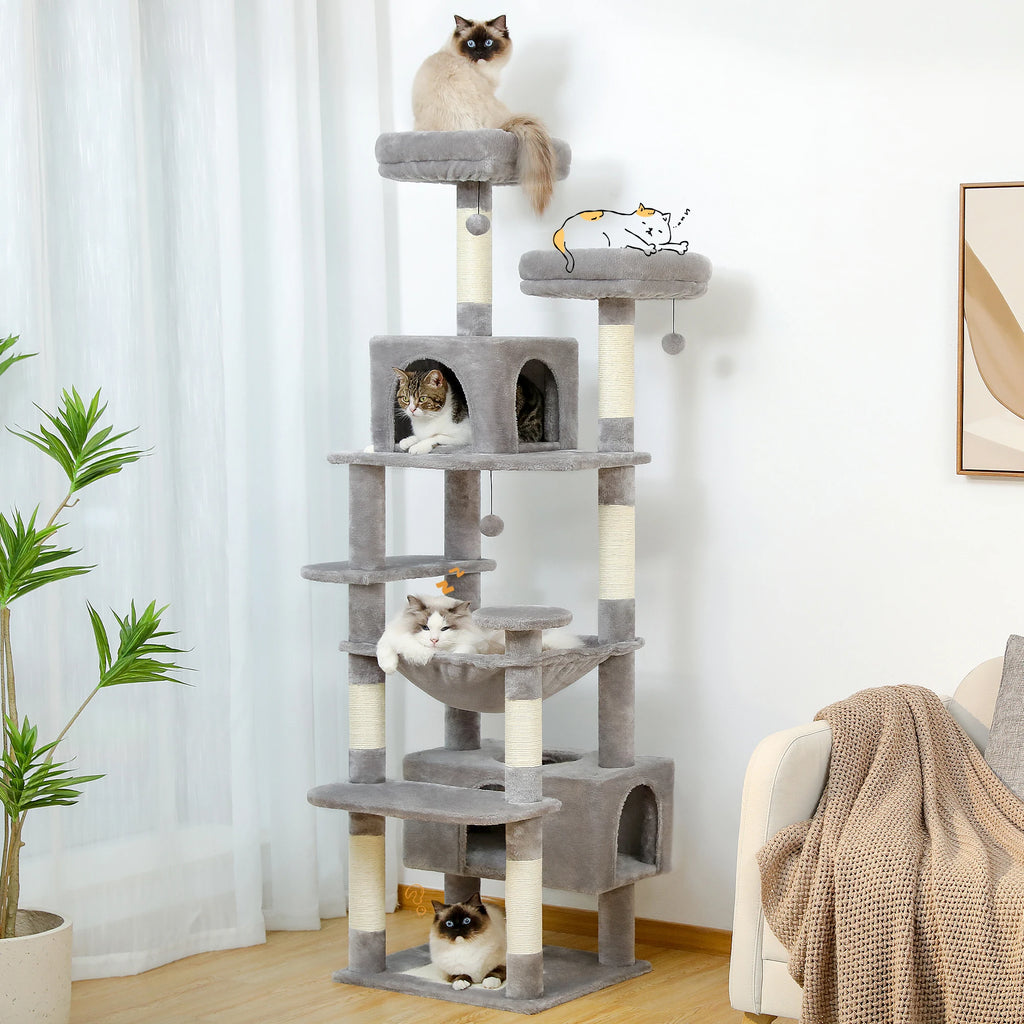 Cat Tower for Indoor With Scratching Posts
