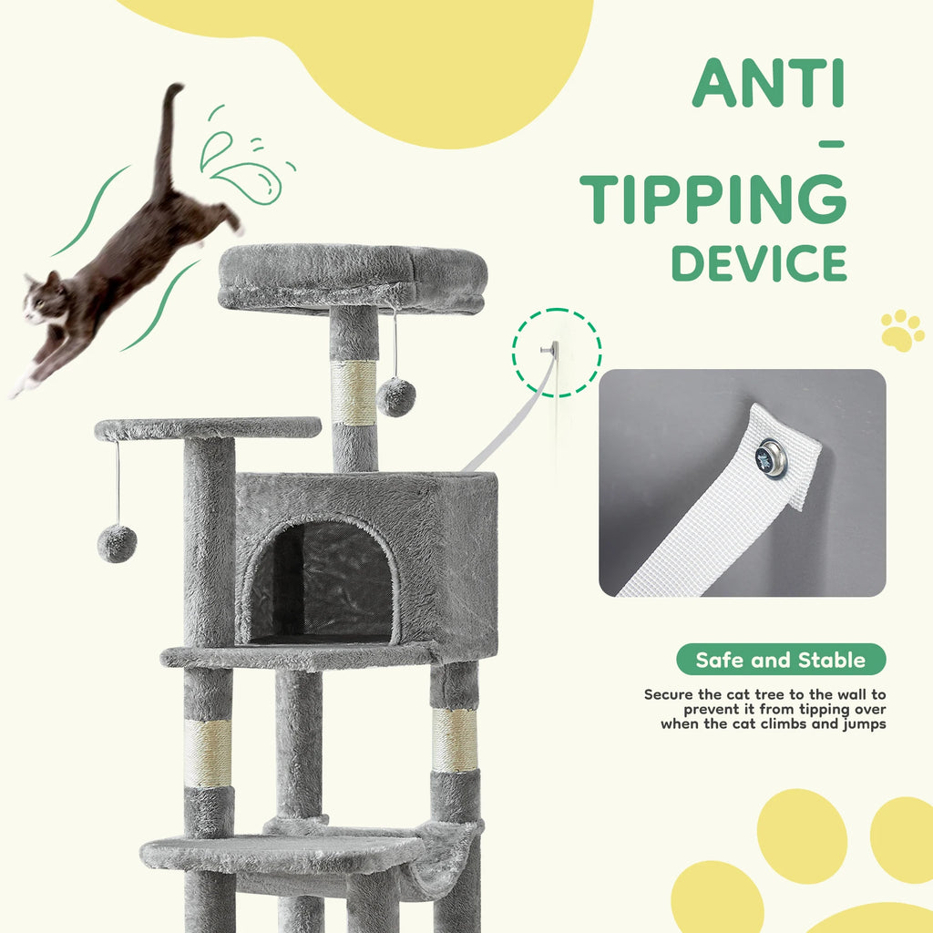 Multi-Level Cat Tree with Scratching Posts