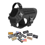 Military Dog Harness Collar Leash Bags Patches