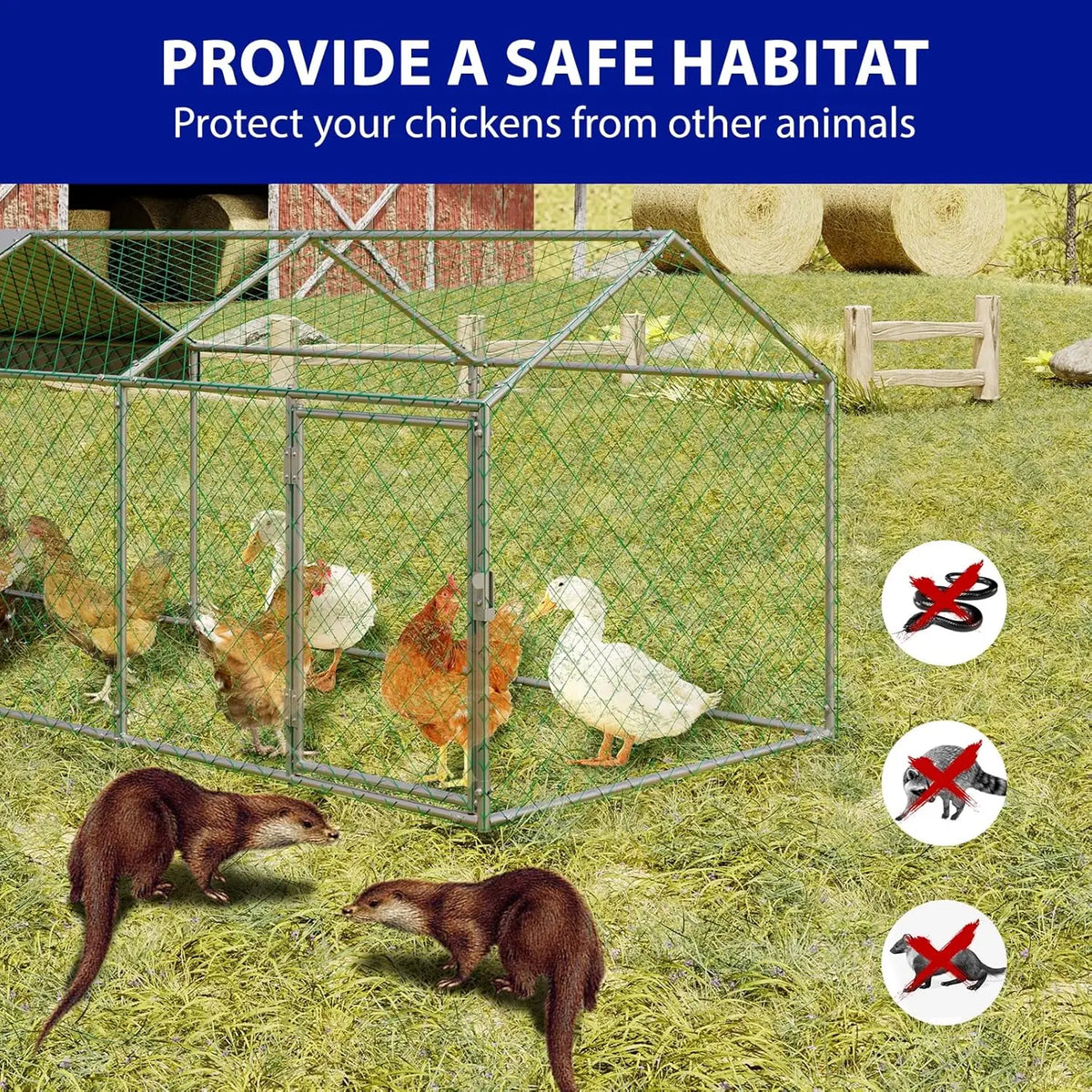 Portable Poultry Cage For Ducks and Rabbits
