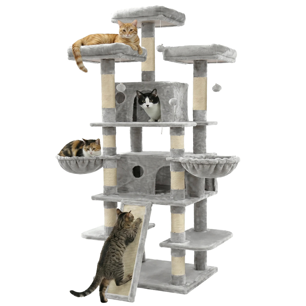 Large Cat Tower with Scratching Post