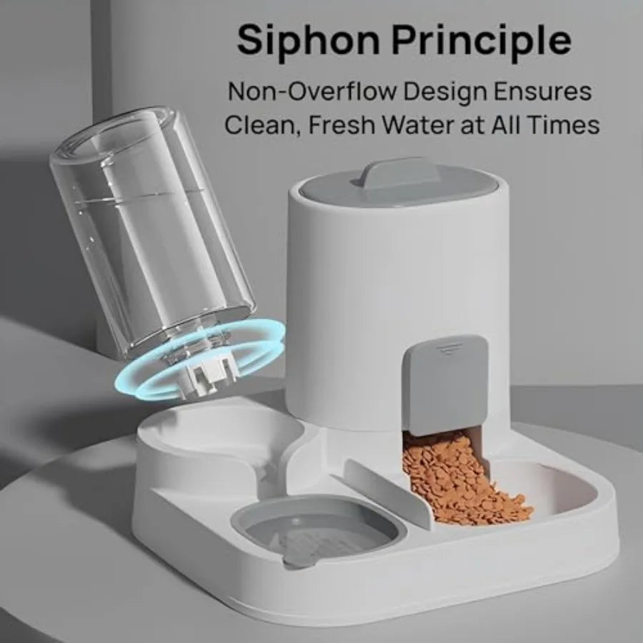 Automatic Pet Feeder and Water Dispenser Set
