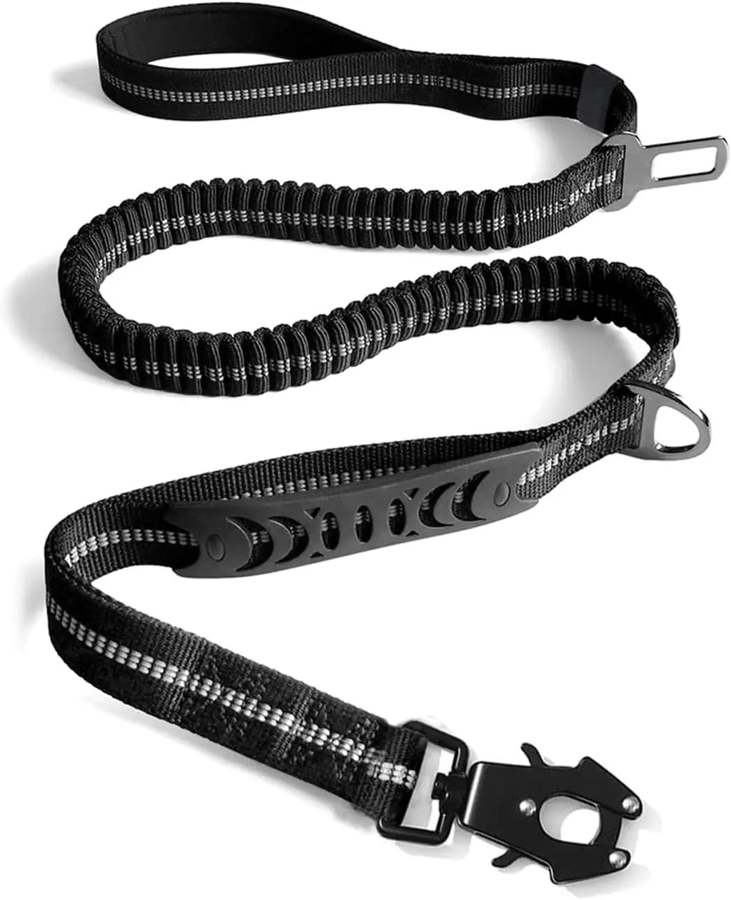 Reflective Shock Absorbing Pet Leashes with Car Seatbelt
