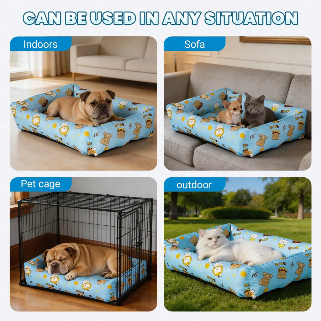 Summer Pet Cooling Bed, Waterproof & Scratch-Resistant