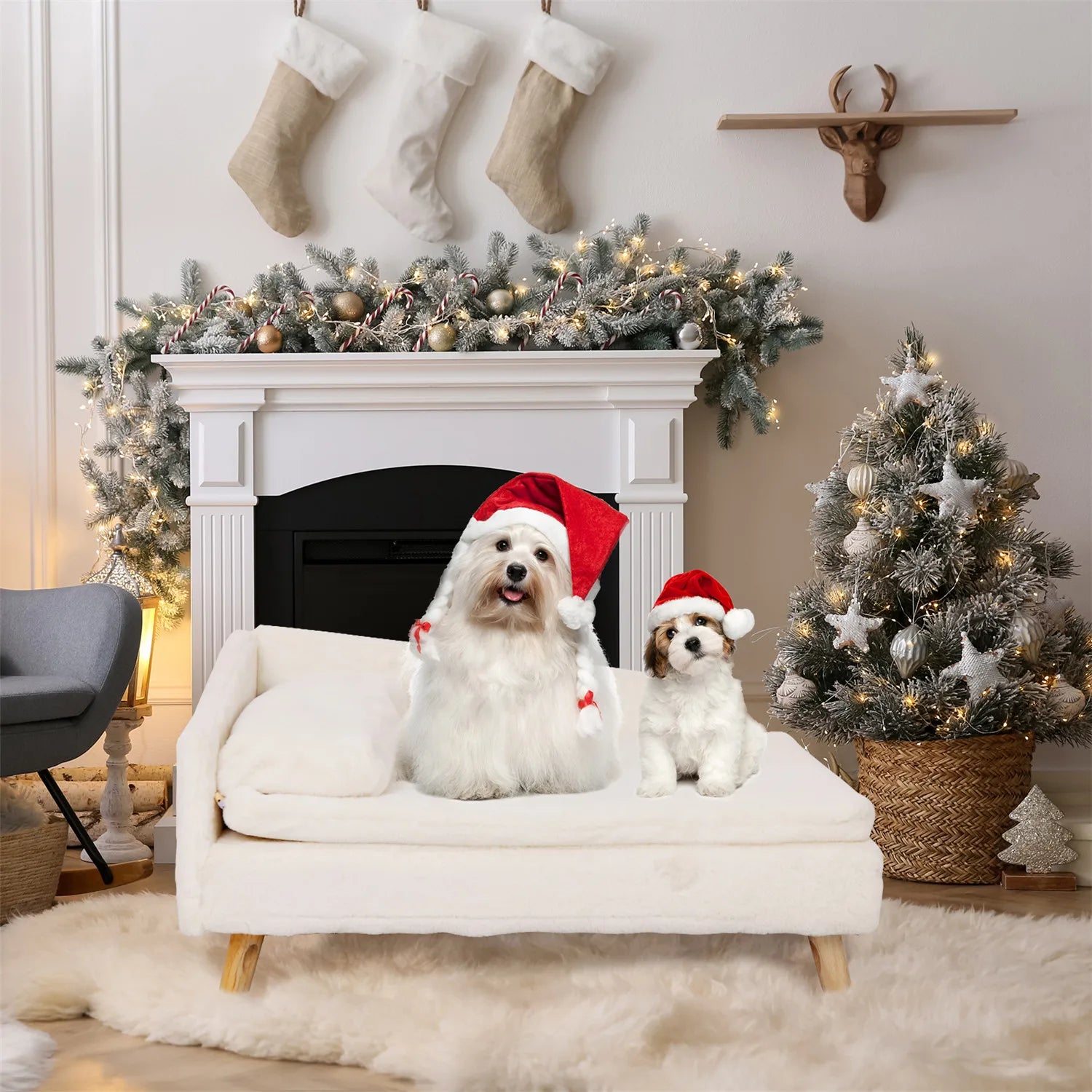 Elevated, Waterproof, Wooden Legged, Pet Sofa