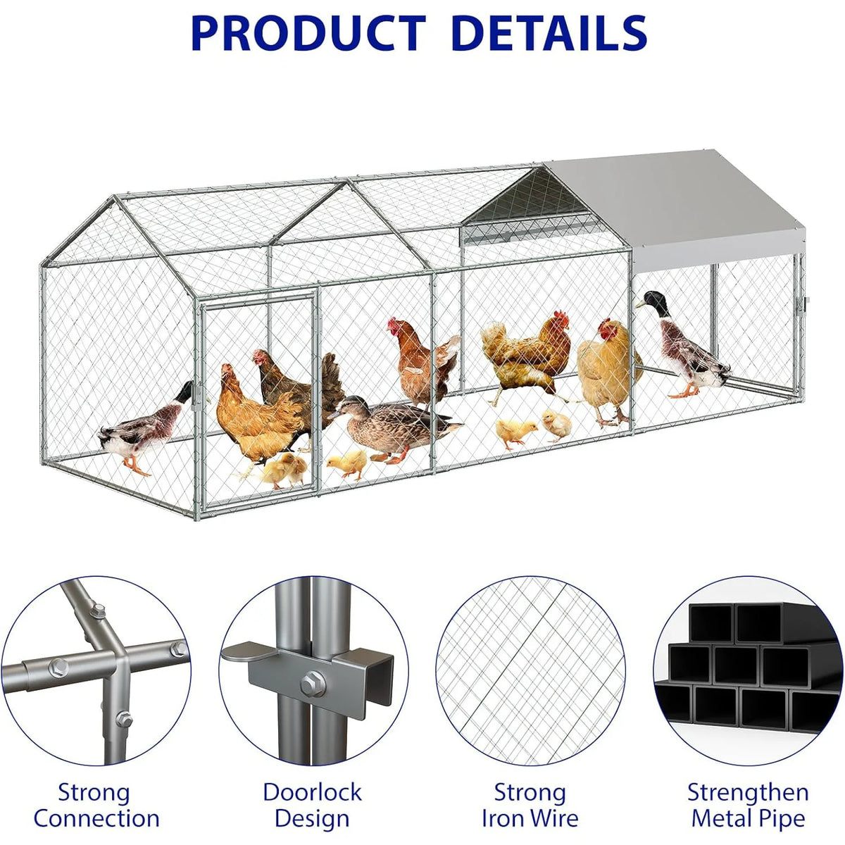 Portable Poultry Cage For Ducks and Rabbits