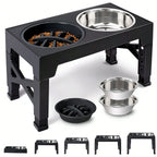 5 Height-Adjustable Raised Stand Dog Bowl