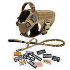 Military Dog Harness Collar Leash Bags Patches