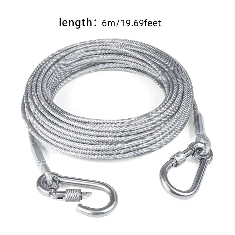 Double-headed Dog Leash with metal buckle