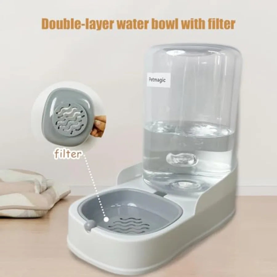 Gravity Cat Feeder and Water Bowl Set.