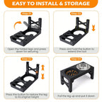 5 Height-Adjustable Raised Stand Dog Bowl