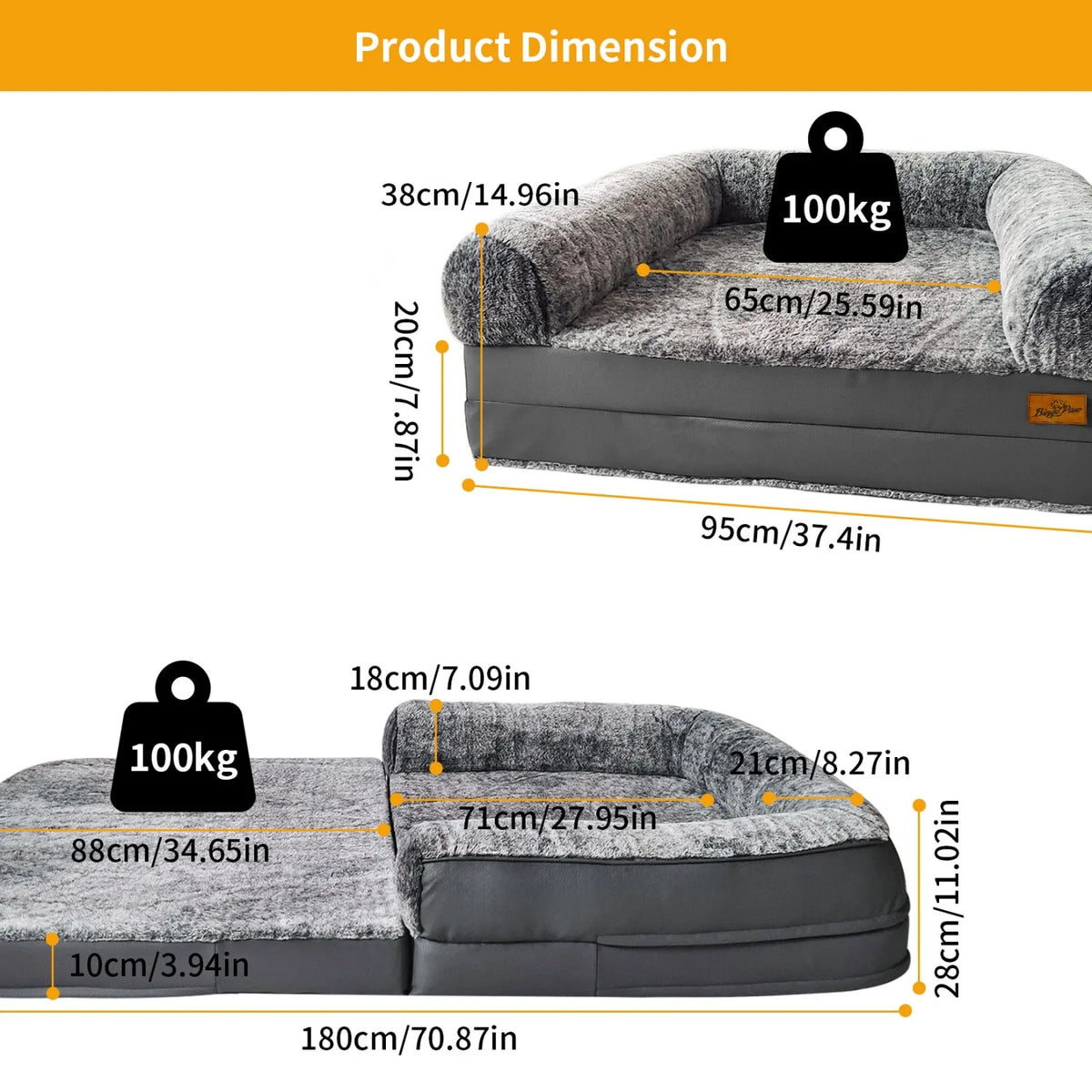 Orthopaedic and Foldable Human Dog Bed