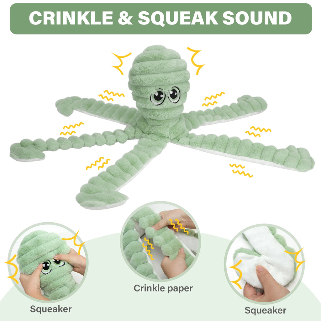 Octopus Design Pet Grinding Teeth Squeaky Toy