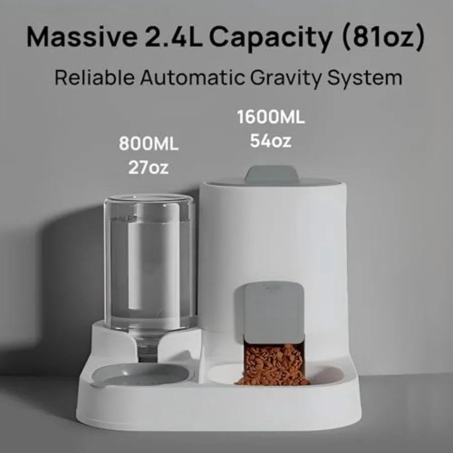 Automatic Pet Feeder and Water Dispenser Set