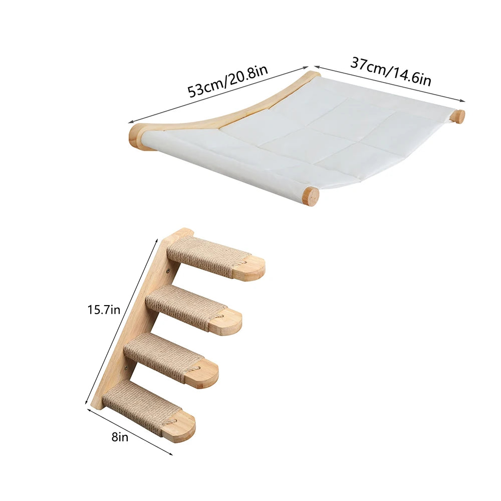 Wall-Mounted Cat Hammock Set
