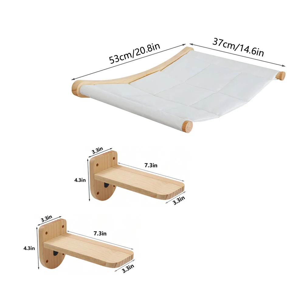 Wall-Mounted Cat Hammock Set