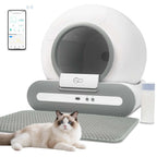 Self-Cleaning Cat Litter Box w/Litter Mat&Trash Bags,