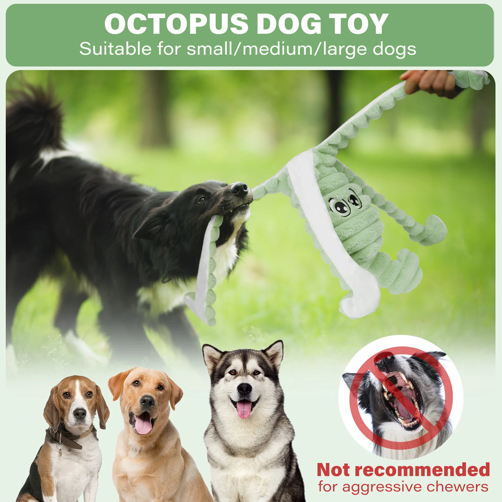 Octopus Design Pet Grinding Teeth Squeaky Toy