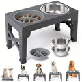 5 Height-Adjustable Raised Stand Dog Bowl
