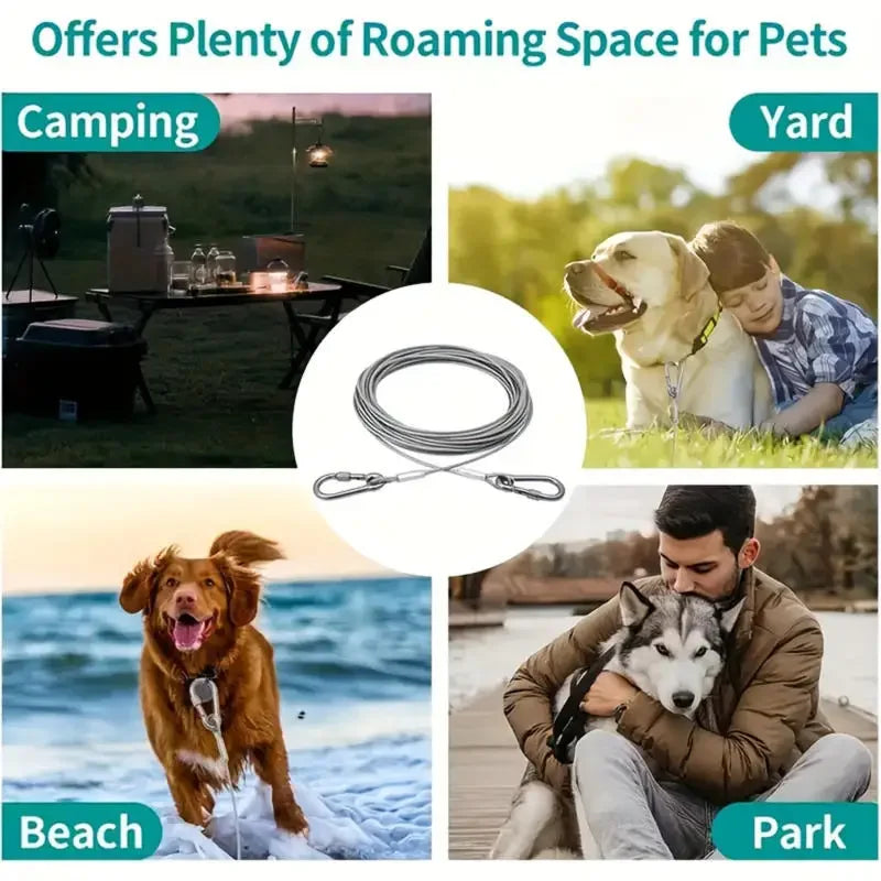 Double-headed Dog Leash with metal buckle