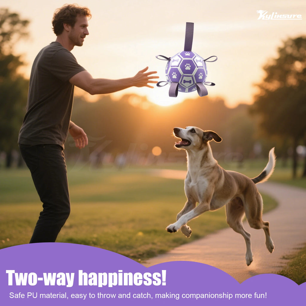 Dog Soccer Ball with Straps, Puppy Birthday Gifts,