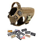 Military Dog Harness Collar Leash Bags Patches